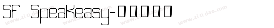 SF Speakeasy字体转换